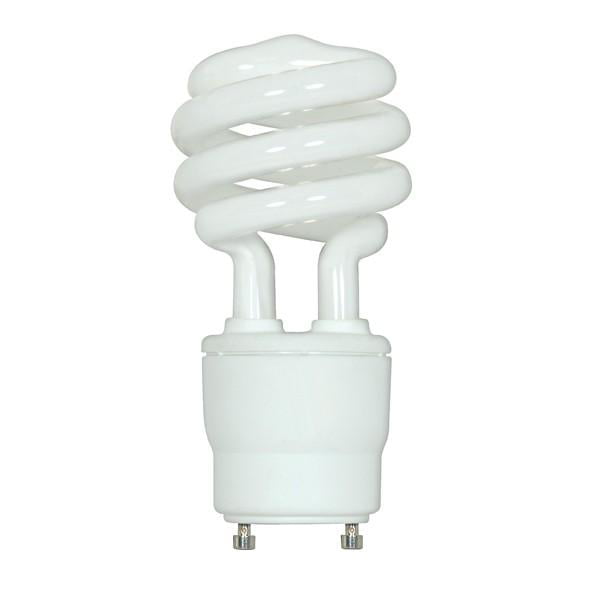 Satco S8203 13 Watt 60 Watt 800 Lumens Mini Spiral CFL Soft White 2700K GU24 Base Light Bulb Satco Products 